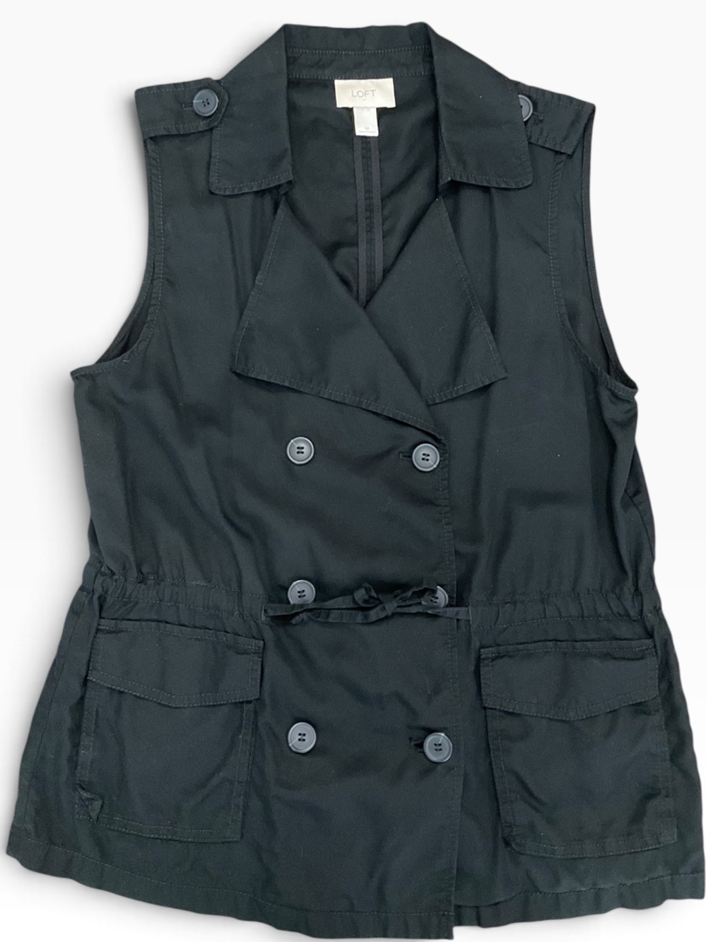 LOFT Women’s Double Breasted Sleeveless Blazer Coat Size Medium NWOT